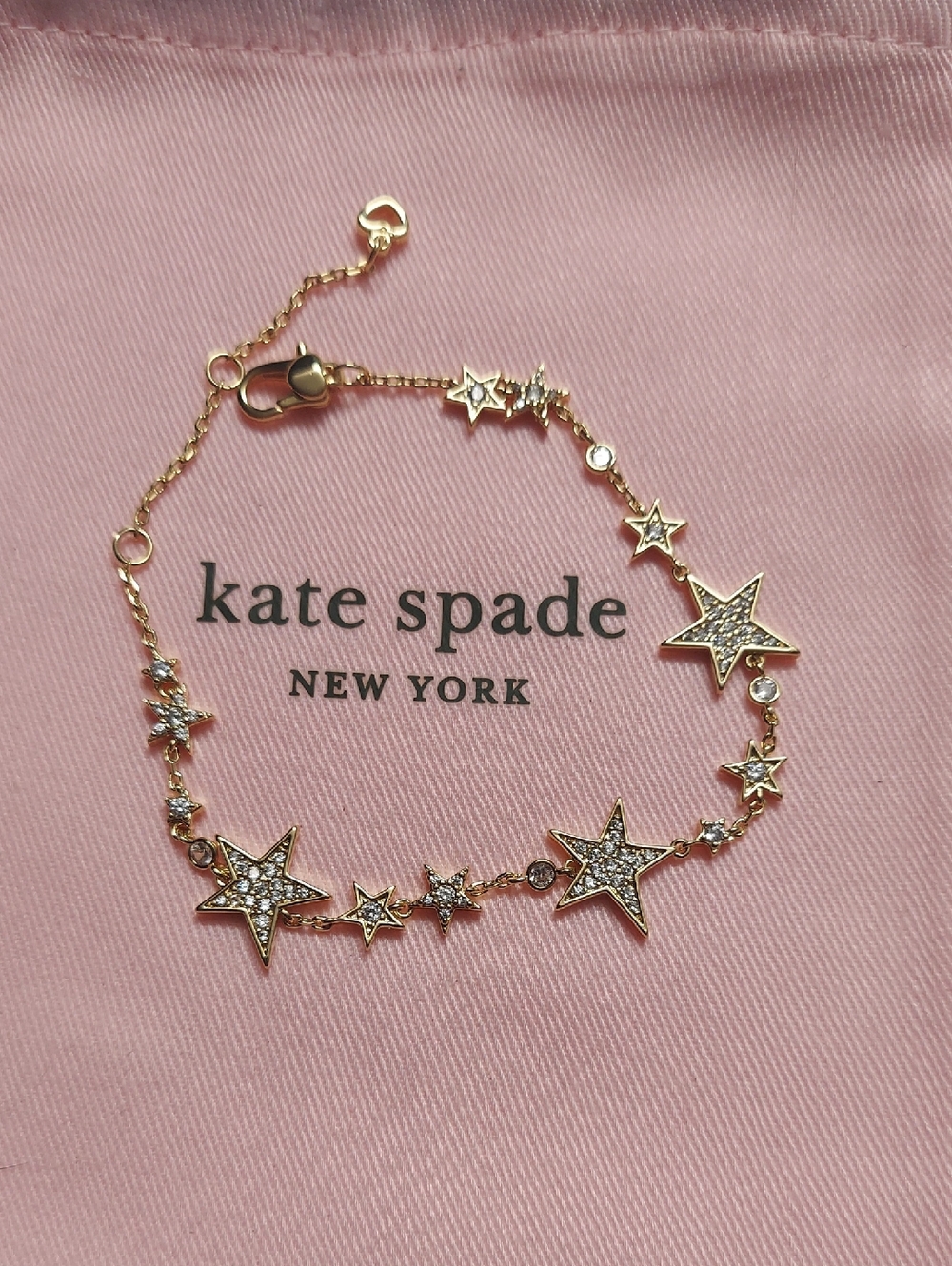 kate spade You Are A Star  gold star  pavé Tennis  bracelet
